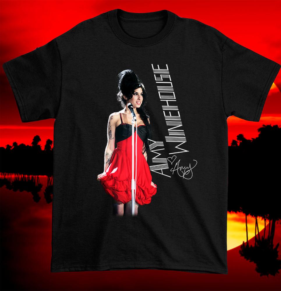 Singer Amy Winehouse signature T Shirt Size S-5XL NW69 Unisex T-Shirt S