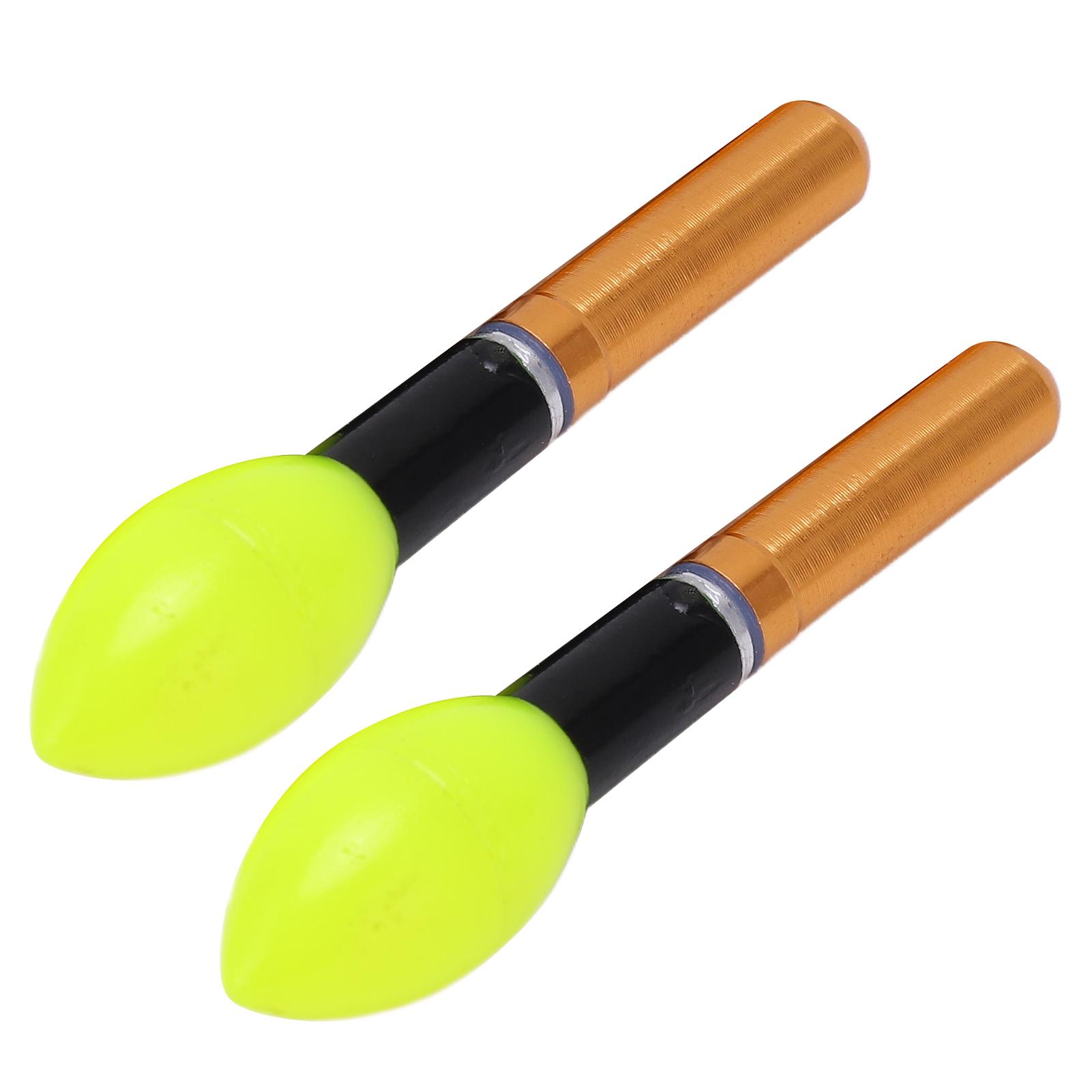2pcs Glowing Fishing Floats LED Glowing Fishing Drifting Bobbers for Night FishingGold золотой