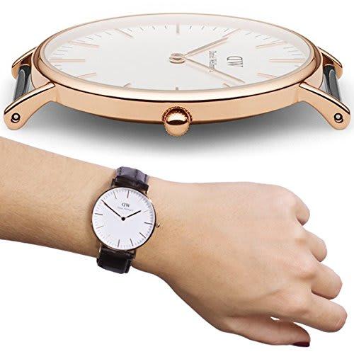 Daniel Wellington 36mm Men's/Women's Leather Analog Watch 0508DW