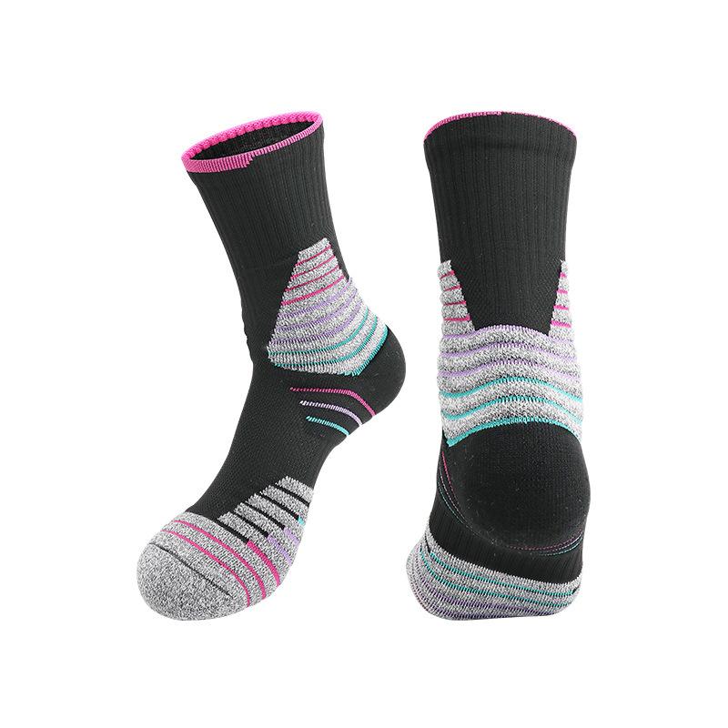 High-Top Basketball Socks Actual Combat Long-Tube Badminton Towel Socks Sweat-Absorbing Zhongbang Running Socks Medium-Tube Sports Socks