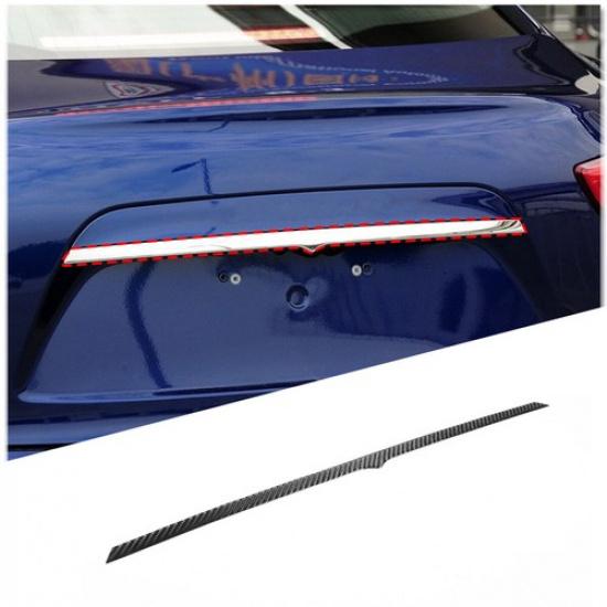 Soft Carbon Fiber Rear Door Trunk Lid Cover Trim For Maserati Ghibli 2014-
