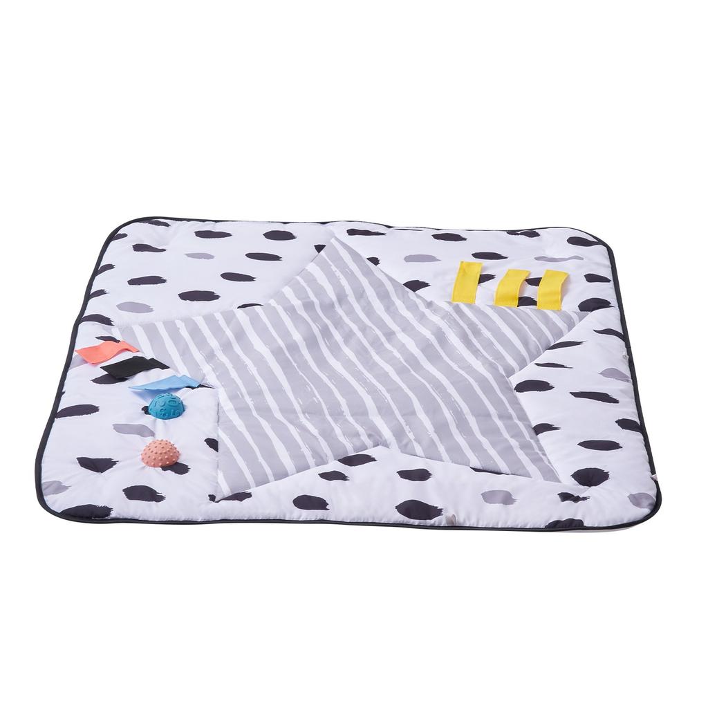 VEVOR Baby Play Gym Mat, Tummy Time Mat with 6 Sensory Toys