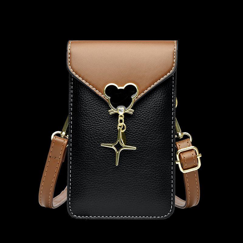 

Новое поступление Мини Модный Летний Чехол для телефона с сенсорным экраном из мягкой кожи Black