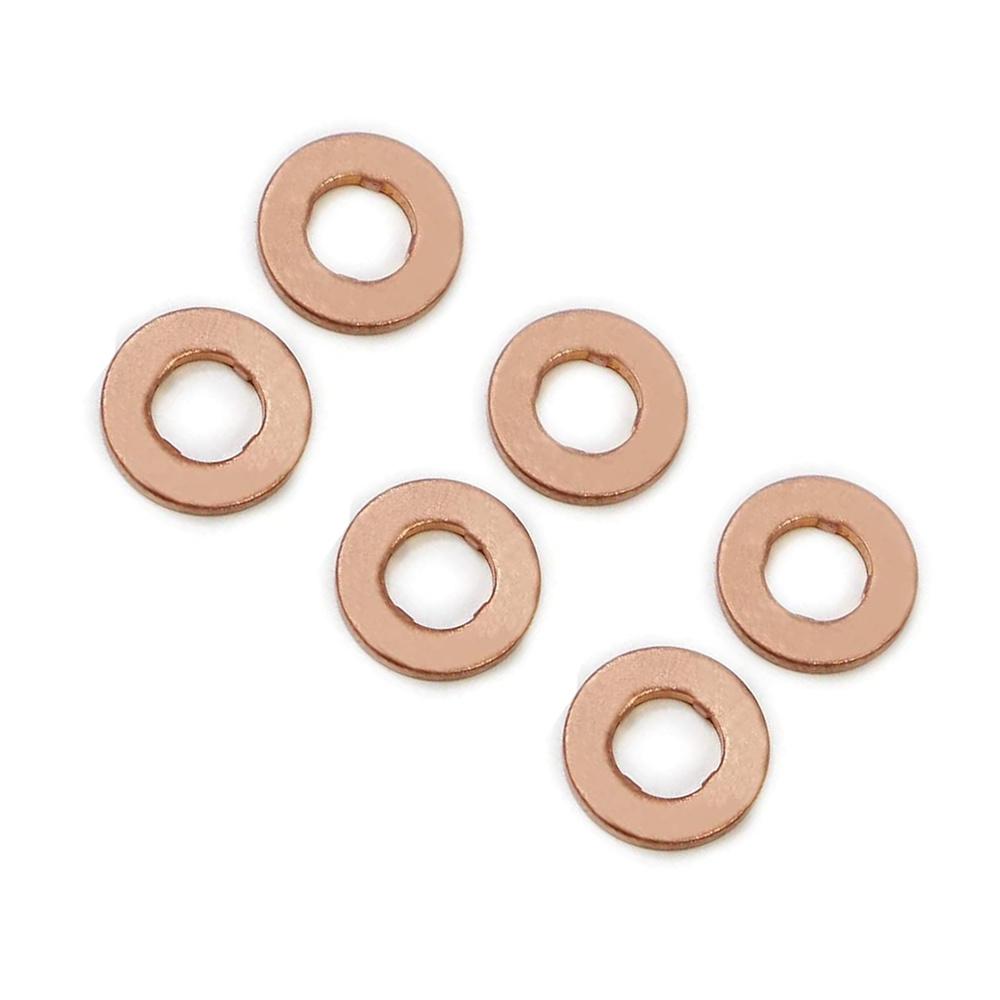6Pcs Copper Shim Clip Washer Nozzle Copper Washer Gasket F00VC17503