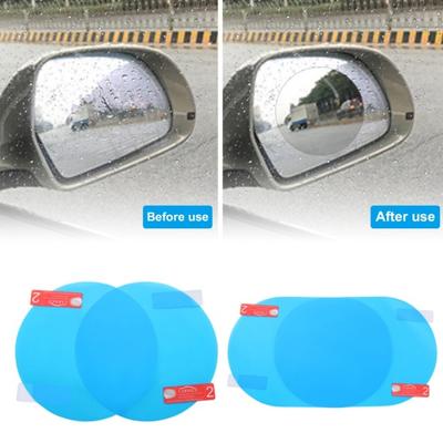 2Pcs Clear Waterproof Anti Fog Car Rearview Mirror Protective Film Rain Shield