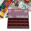 2pcs 15 Grids Transparent Paint Box Clear Plastic Painting Pigment Box Portable Leakproof Watercolor Palettes Box for Artists Students Kids