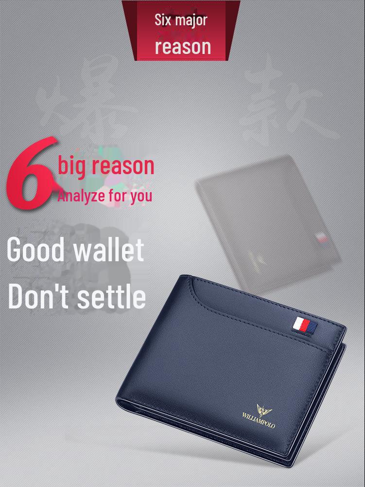 King Paul Ultracienki Męski Portfel z Prawdziwej Skóry - Krótki, Wielofunkcyjny Etui na Karty na Biznesowo-Casualowy