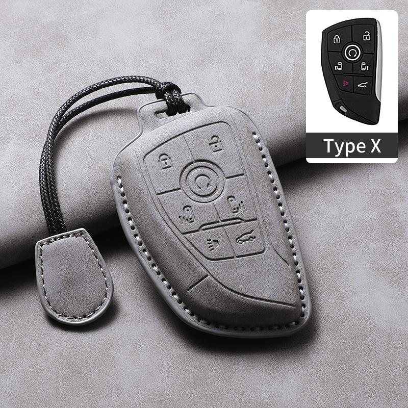 For Buick Gl8 Phev Century Leather Car Remote Key Case Cover Anti-Scratch Auto Keychain Protection Shell Decorative Accessories