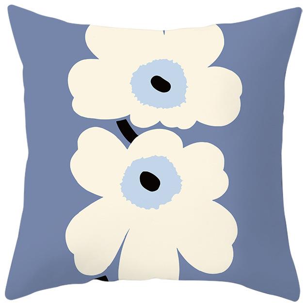 Nordic Blue Purple Abstract Geometric Printing Pattern Cushion Cover Home Living Room Sofa Decoration Square Pillow Pillow Cover