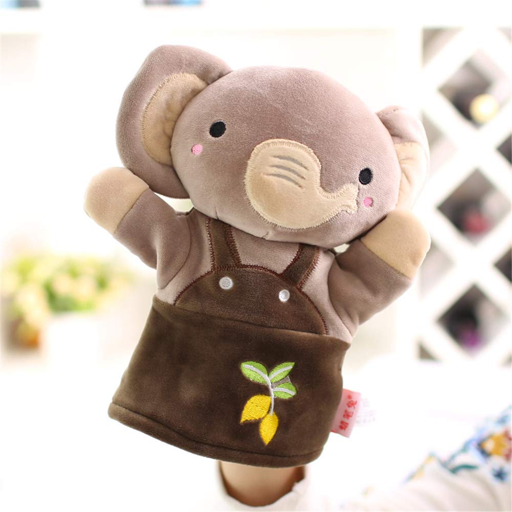 Remeehi Hand Puppet, Plush Animal Puppet for Puppet Shows, Hand Dancing, Fun for Parents and Kids, Toy Prop, Educational Gift, Elephant
