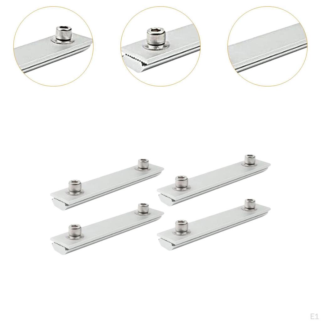 4 Pieces Solar Module Rail Connector Mounting Accessories Pv Profile Hardware for