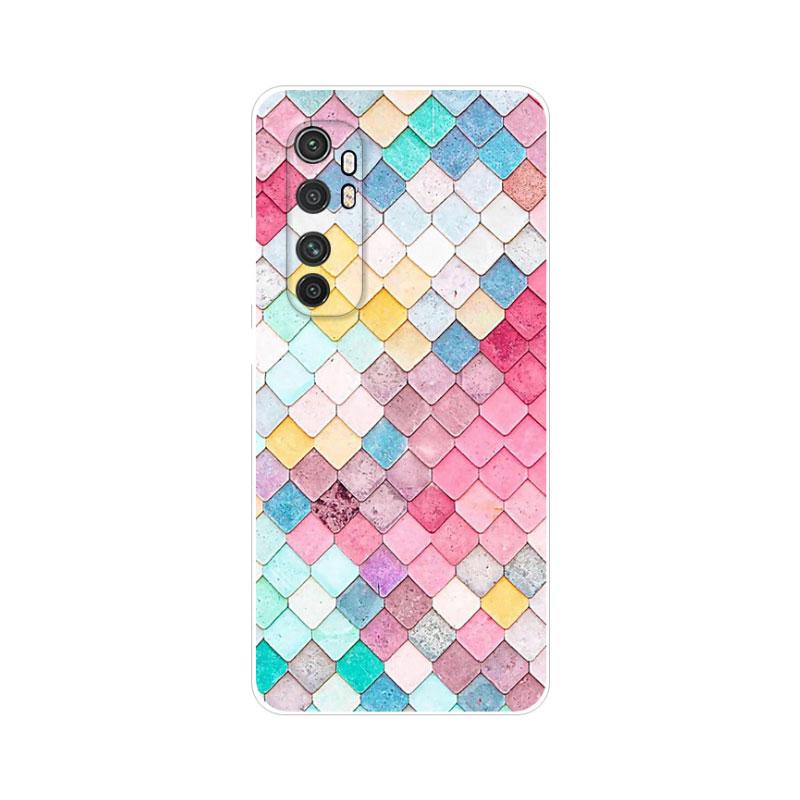 Case For Xiaomi Mi Note 10 Lite Cover Silicone Soft TPU Flower Fundas For Xiaomi Mi Note 10Lite Note10 Lite Capa Shockproof Para