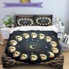 3pcs Bedding Set Moon Phases Includes 1 Comforter + 2 Pillowcases, Without Pillow Inserts, Soft Comfortable, Lightweight Breathable, Printed