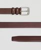Hauseuobeupondeu Cow Leather Square Belt (Brown)