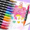 24/48/72/96 Colors Dual Tip Acrylic Paint Markers Water Based Metallic Glitter Markers Set for Wood Rock Painting DIY Crafts