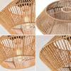 Boho Pendant Light Rattan Wicker Hanging Light Chandelier Ceiling Light Living Room Bedroom Dining Room Hallway with Lampshade