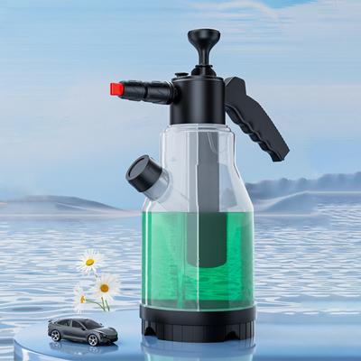 1PC  2L Pneumatic Foam Sprayer Side Opening Upgraded Hand Pump Snow Foam Car Wash Spray Thicken Bottle Car Cleaning Tools