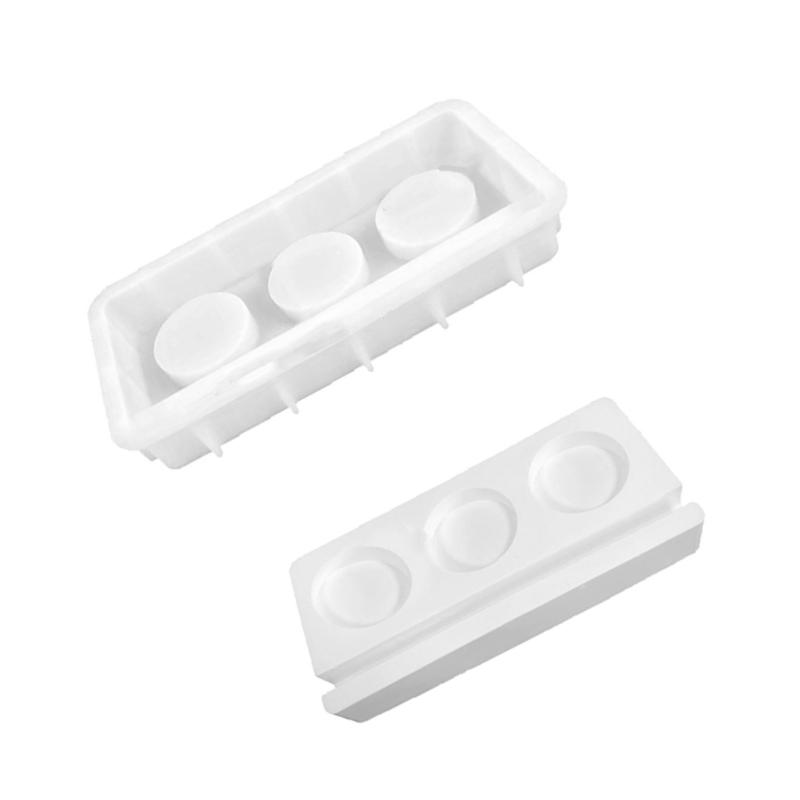 Candle Holder Mold English Letter Candlestick Silicone Mold with 2/3 Holes Base for Making Tealight Candle Holder DIYs