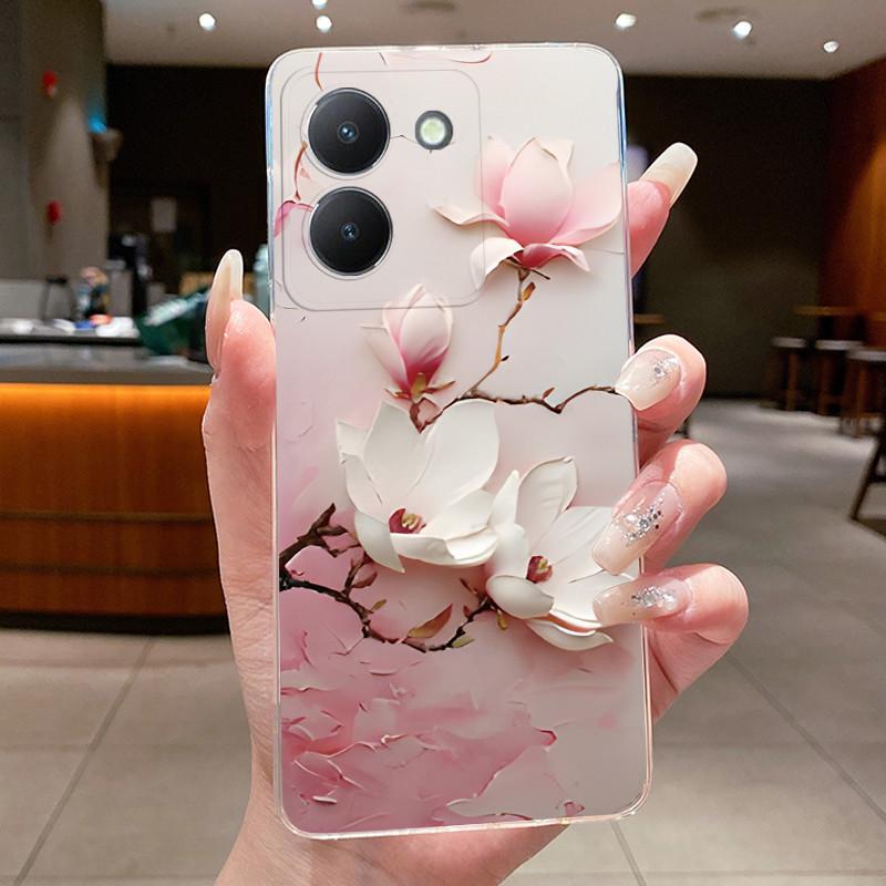 Phone Case For Vivo Y36 V2247 V2248 4G Y27 5G Y77T Y27S Y100I Butterfly Protective Casing Transparent Soft Silicone TPU Cover