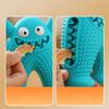 Dog Molar Toy Food Grade Silicone BPA Cute Little Monster Dog Tooth Cleaning Interactive Bite Resistant Sound Toy Pet Supplies