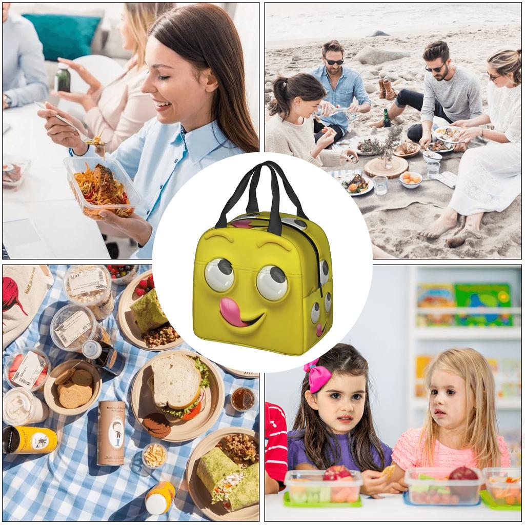 Lustige Expression Isolierttasche für das Mittagessen für Damen Wasserdicht Kühlertasche Thermos-Lunchbox Schule