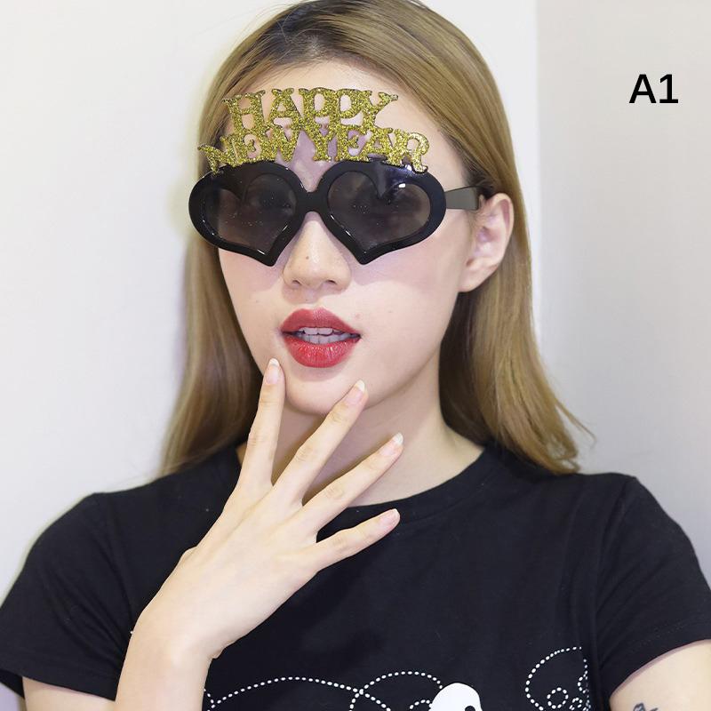 2026  Year'S Eve Party Glasses Multi-Color Fashionable Novelty Eyewear Photo Prop Party Decorations Christmas Gift