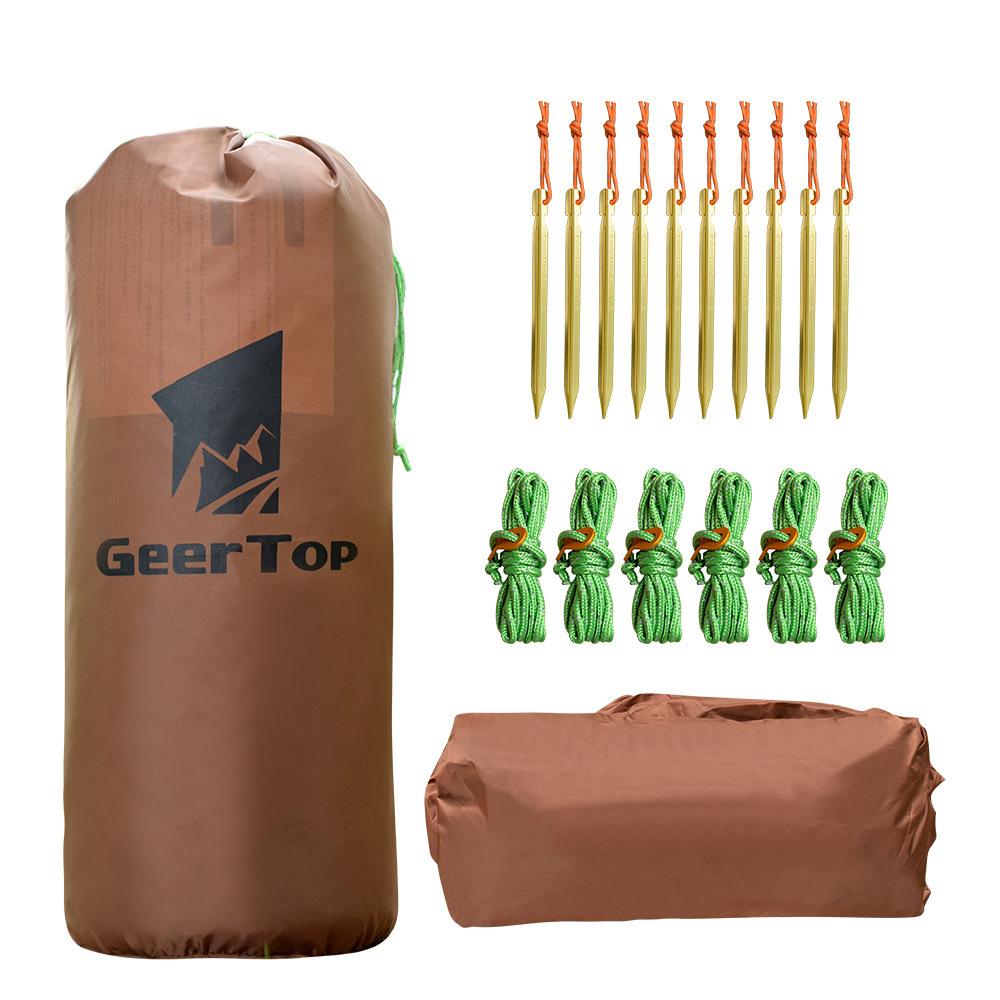 Camping Single Layer Two Person Tent Shelter 2 In 1 Windproof Light Weight Tent (No Poles)