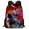 Printed Two-Dimensional Chainsaw Man Schoolbag, Primary School Student Cartoon Chaaw Man Backpack