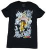 Dragon Ball Z Mens T-shirt Powered Goku Over Grayscale Characters