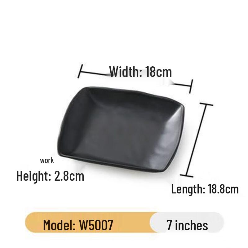 Jijun Melamine Rectangular Serving Plates (10-Pack)