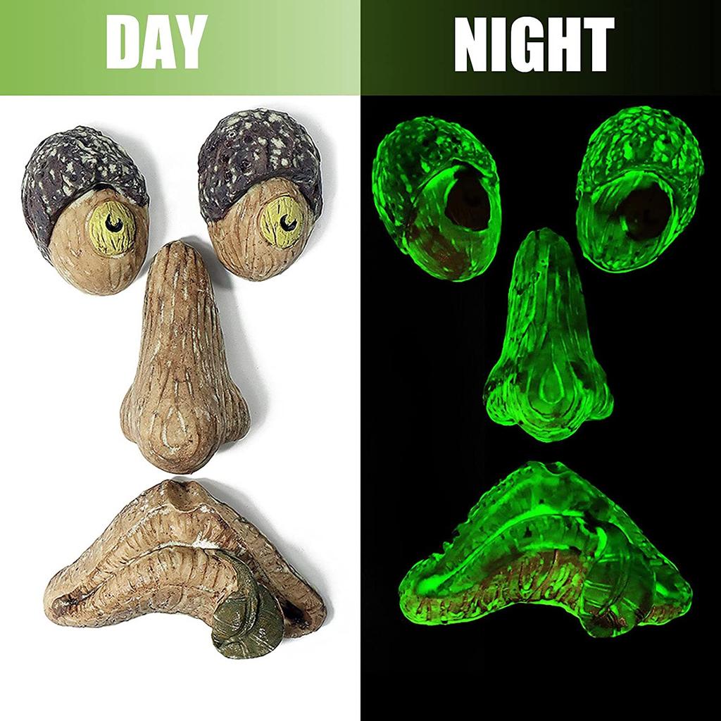 Faarc-dekoráció kültéri, faarcú kerti szobrok sötétben világítanak a kerti udvar dekorációjához