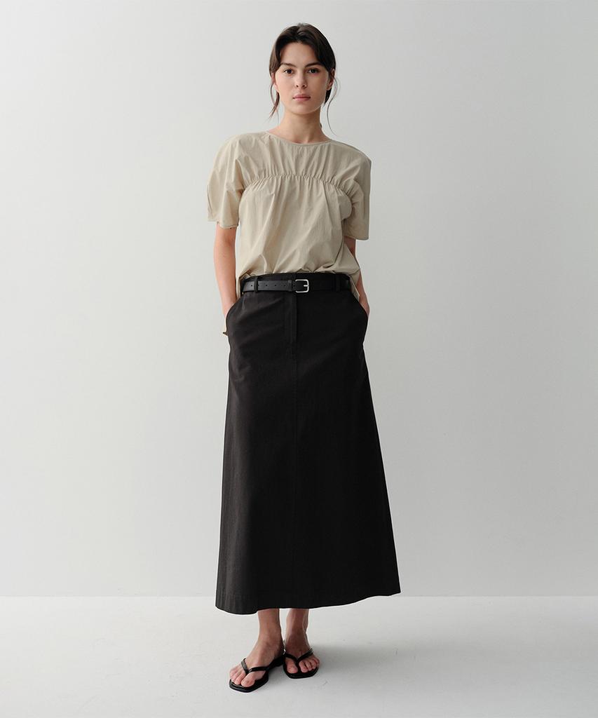 Ia Cotton Maxi Skirt (Black)