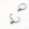 A Pair of Simple and Elegant Retro Geometric Green Square Earrings, Women's Earrings and Earrings, Preferred for Friends' Gatherings