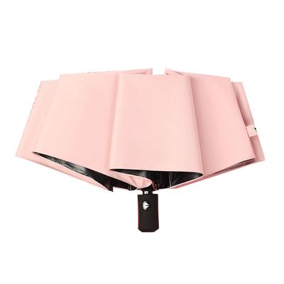 Parapluie de Voyage Soleil Pluie 3 Plis 8 Baleines Opération Bouton Parapluie Léger pour Femmes Fille Quotidien Hommes