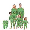 Familie Matchende Trykksett Pyjamas Loungewear Antrekk Familie Matchende Langermet Topp+Bukse Sett