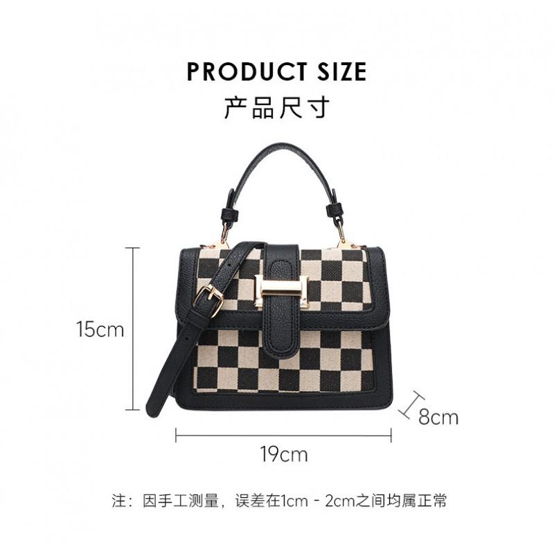Small Design Checkerboard Portable Square Bag Women's New 2026 Fashionable Retro Single-shoulder Cross-body