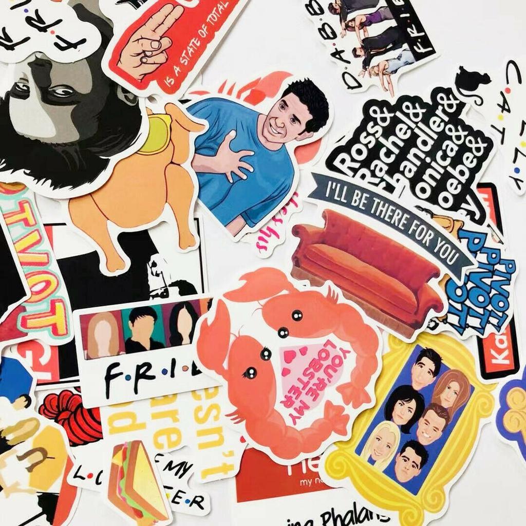 Superior Quality Friends Tv Show Decal Stickers Ideal For Luggage And Skateboards