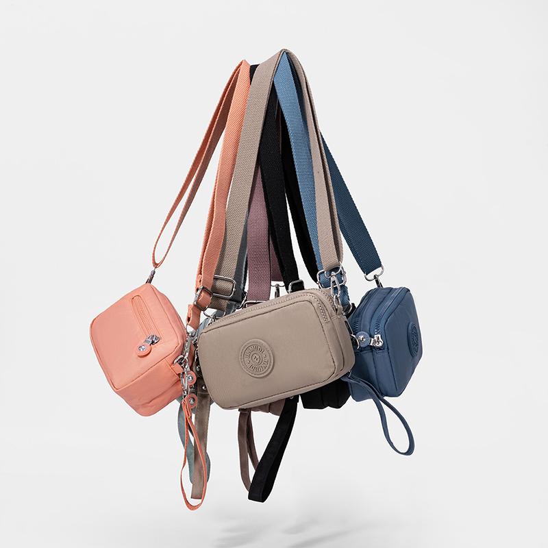 Waterproof Nylon Shoulder Bag Women's Multi-compartment Coin Purse