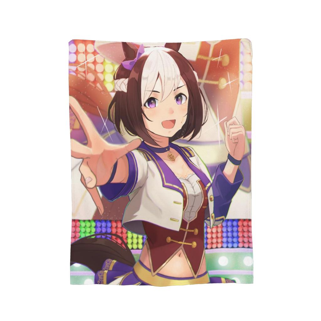 Anime Uma musume Pretty Derby Decken Fleece Druck Multifunktionale Weiche Überwurfdecke für Bettwäsche Reisebettwäsche Überwürfe