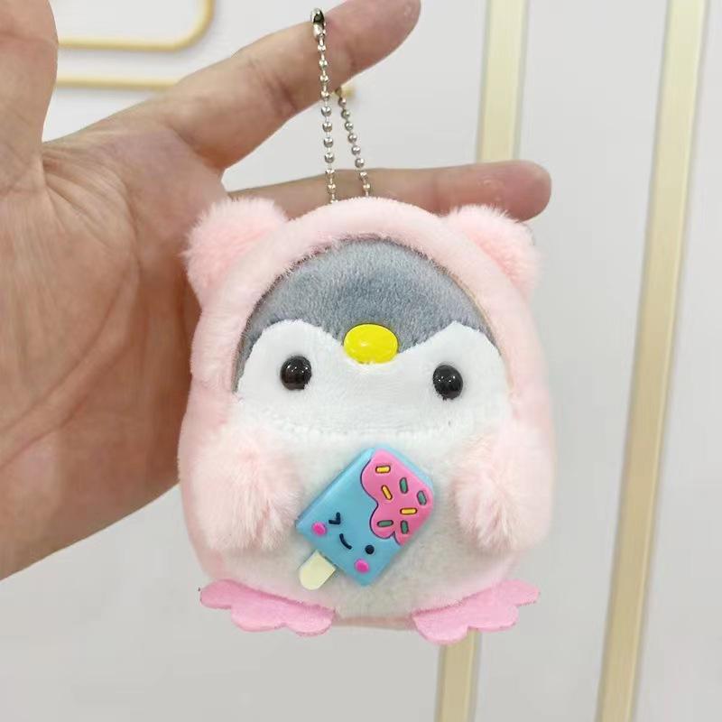 Plush Cute Penguin Keychain Short Plush Key Ring Bag Accessory Couples For