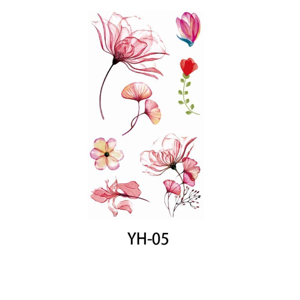 Anti Sweat Temporary Tattoo Sticker Waterproof Petal Tattoo Sticker  Women's