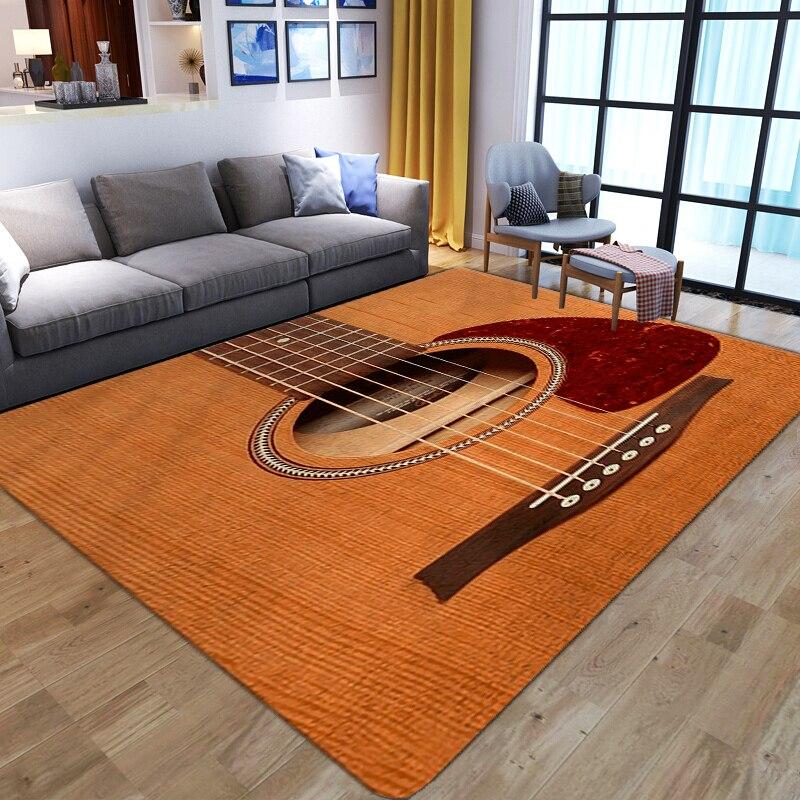 Cartoon Kids Playmat Door Mat Floor Carpets for Home Living Room Flame Guitar Rugs Anti-Slip Doormat Bedroom Rug Home Decoration