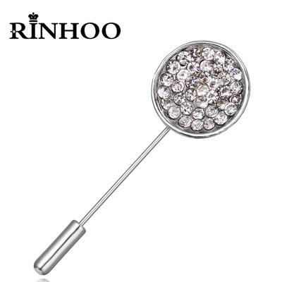 Rinhoo Voll Strass Runde Lange Nadel Broschen Für Damen Elegant Krone Blume Schmetterling Buchstaben Reversnadeln Hemd Abzeichen Schmuck