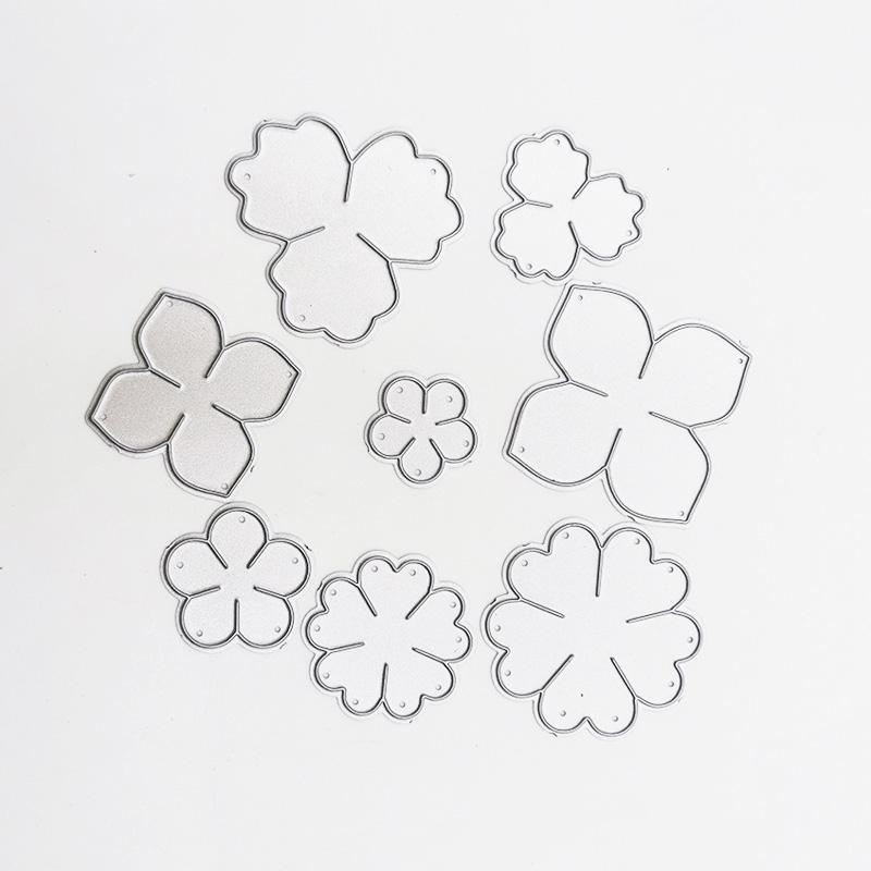 

Клевер четырехлистный цветочек клевера комбинированный узор металлические режущие штампы ремесленные штампы для тиснения для изготовления карточек декор трафарет для скрапбукинга