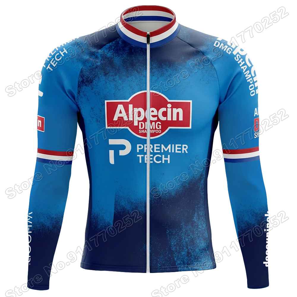 2026 Alpecin Deceuninck Set Maglia Ciclismo Francia Tour Abbigliamento Ciclismo Uomo Autunno Inverno Giacca Bici da Strada Salopette da Ciclismo