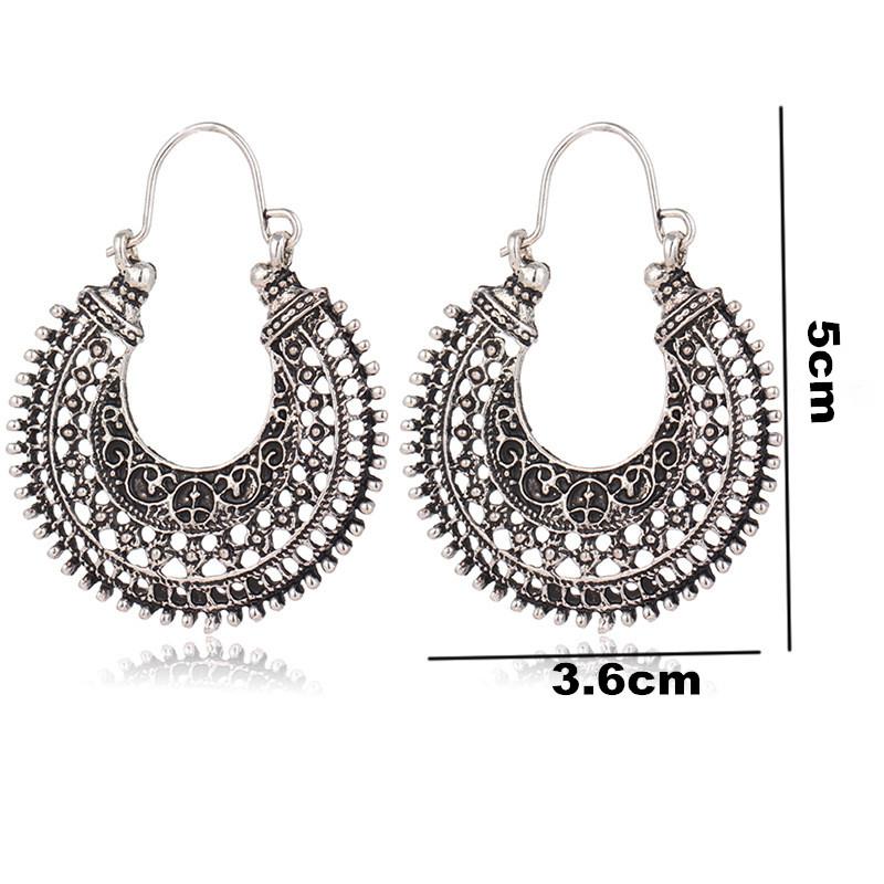 New European Exaggerated Dangle Earrings for Women Metal Geometric Statement Long Hanging Earrings Punk Personality Drop Earring