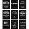 9Pcs Motivational Wall Art Pirational Quote Canvas Painting Success Entrepreneur Phrases Wall Decor Positive Affirmation Poster Prints for Bedroom