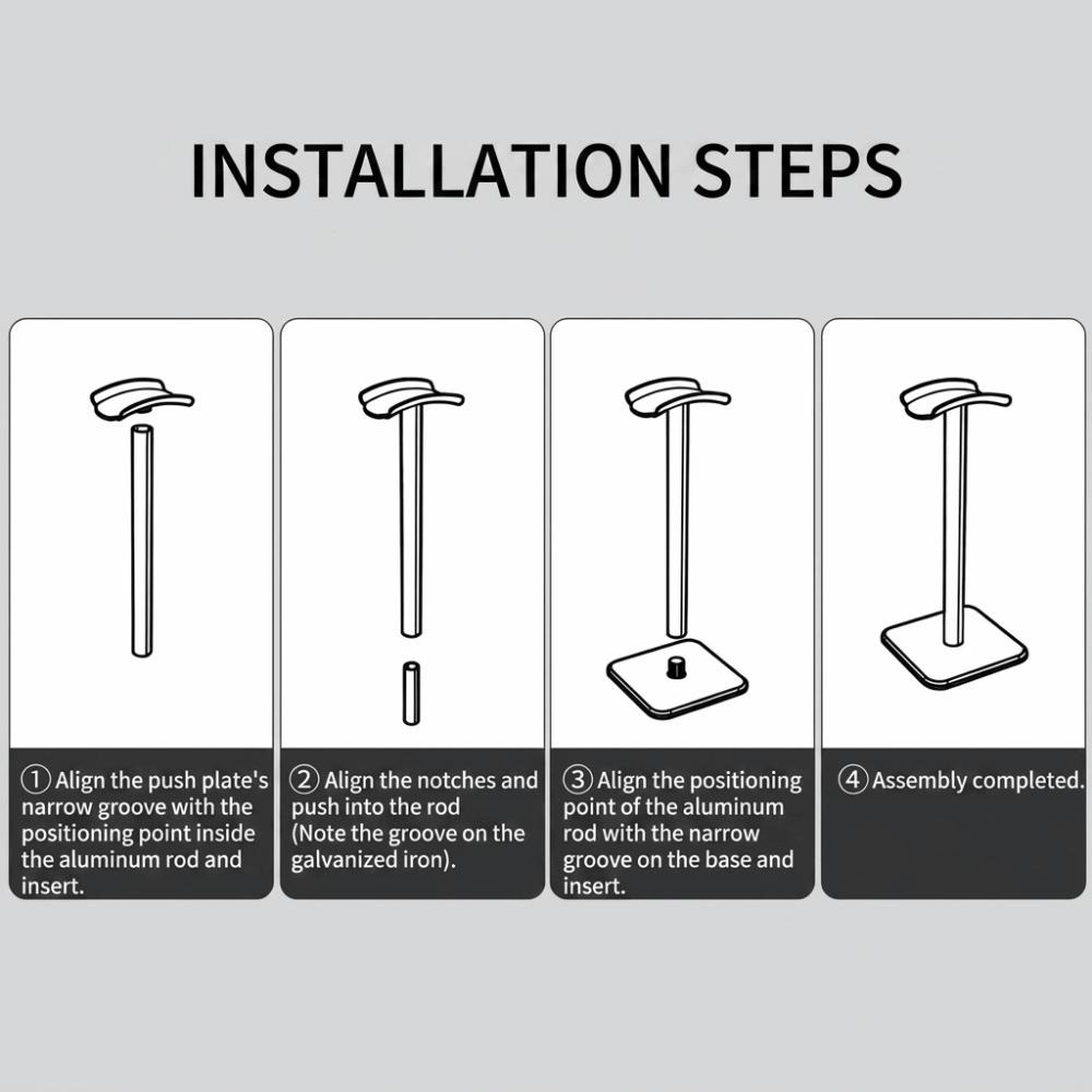 With Phone Stand Headset Holder Sturdy Earphone Mount Hanger Headphone Stand Workstation