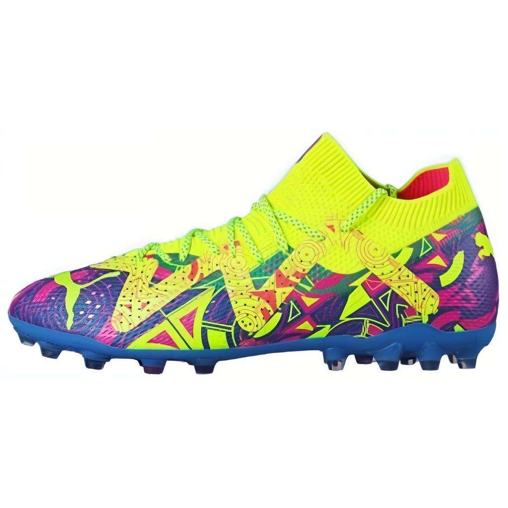 Puma Future Ultimate Mg/Ag Comfortable Soccer Shoes Men Soccer Shoes Blue Yellow 107615-01