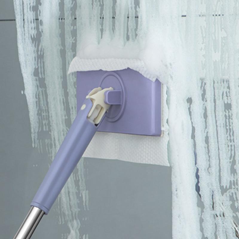 Compact 360° Rotation Lazy Mini Mop Disposable Wet Wipe Clip Flat Mop for Shoe Upper Surface Stain Quick Cleaning